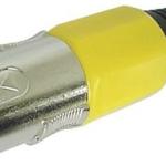 Ficha Canon Metálica 3 Pinos Macho (Amarelo) - VELLEMAN