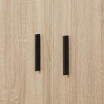 Aparador Moderno com 2 Portas 1 Gaveta e 3 Prateleiras Abertas Aparador Auxiliar de Armazenamento 80x30x96,5cm Madeira