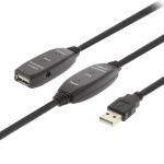 Cabo Extensão c/ Amplificador USB A Macho - USB A Femea (25 mts)