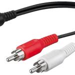 Cabo Adaptador 2 RCA Macho - 1 RCA Femea (20cm)