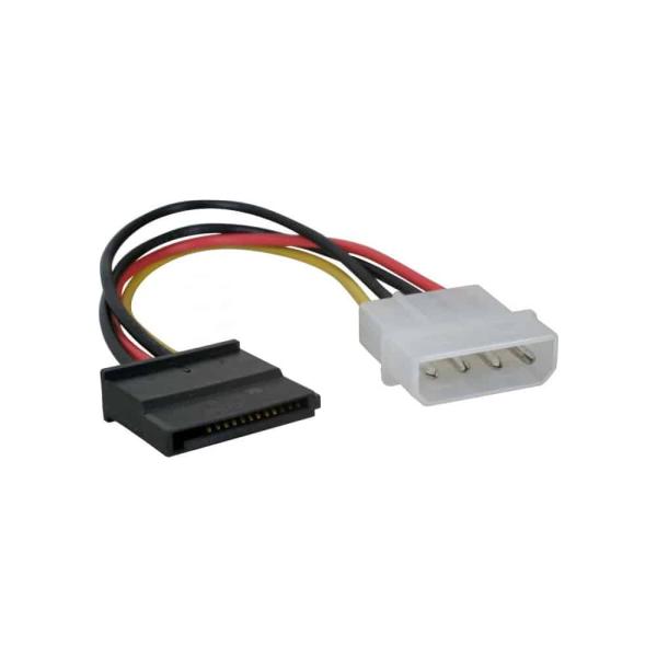 Cabo SATA Macho - Molex 4 Pinos Macho (15cm) - GEMBIRD