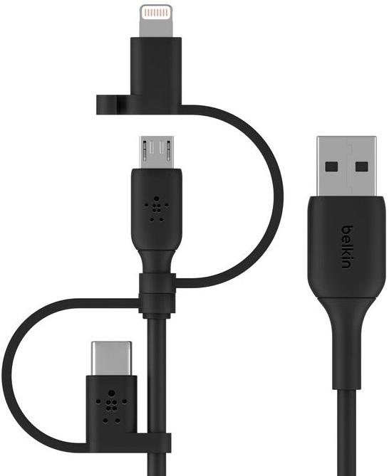 Cabo Universal Boost Charge USB - A 15W p/ Micro - USB / Lightning / USB - C (1 mts) - BELKIN