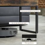 Mesa de Centro Elevatória com Bancada Deslizante Fecho Suave e Espaço Oculto de Arrumação 100x45x67 cm Castanho Rústico
