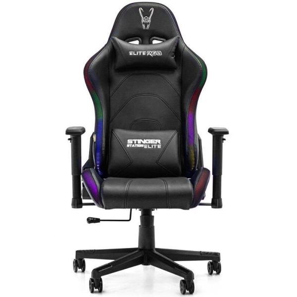 Cadeira Gaming Woxter Stinger Station Elite V2 Luzes Led Preta