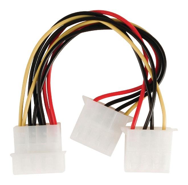 Cabo em T p/ Fonte Alimentação PC (15cm)