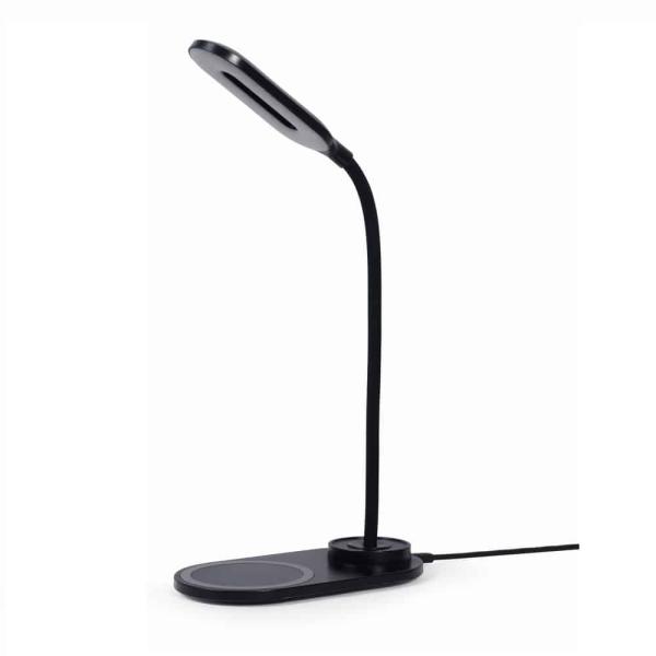 Candeeiro Lâmpada de Mesa Gembird com Carregamento Wireless Preto — Recondicionado