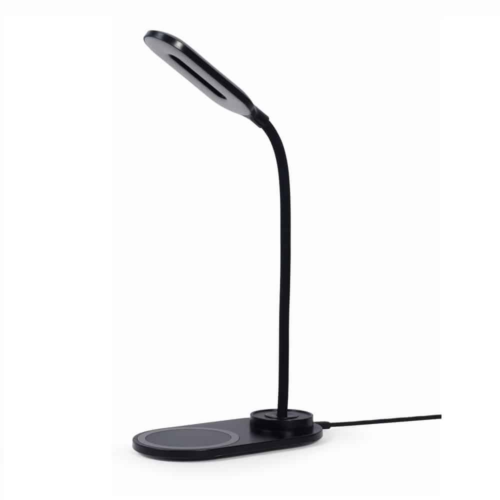 Candeeiro Lâmpada de Mesa Gembird com Carregamento Wireless Preto — Recondicionado