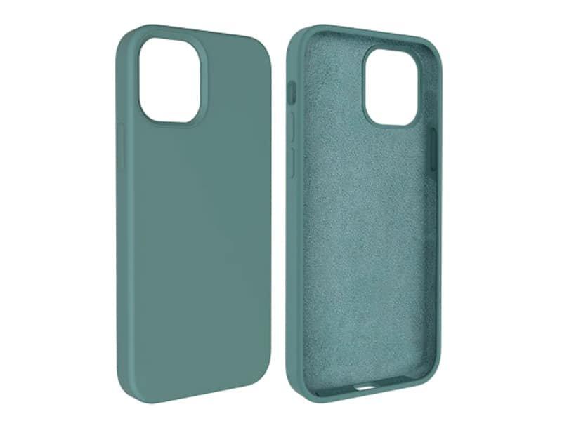 Capa Silicone Square Premium iPhone 15 Plus Verde Agua