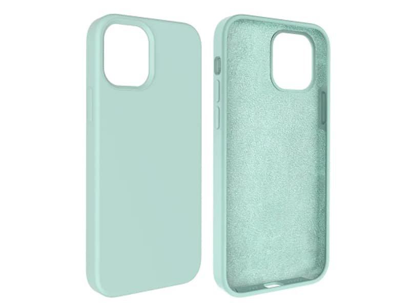 Capa Silicone Square Premium iPhone 15 Azul