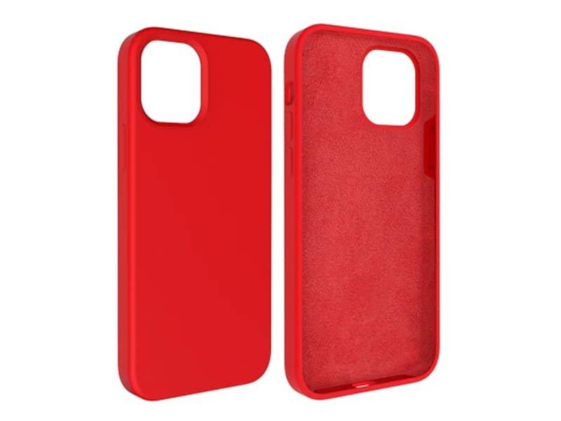 Capa Silicone Square Premium iPhone 15 Plus Vermelho