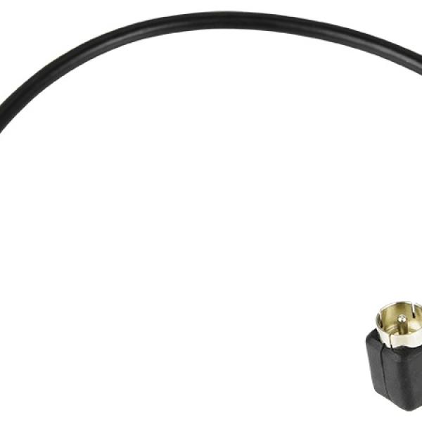 Cabo Adaptador Antena Auto - Radio DIN Fêmea - ISO Macho (26cm)