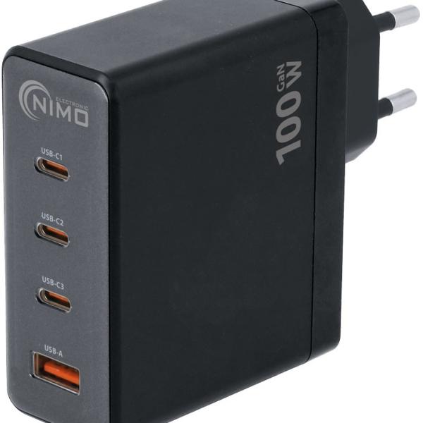 Adaptador 3x USB - C + USB - A PD 100W GaN - NIMO
