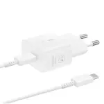 Carregador USB - C Fast Charging 25W c/ Cabo 1 metro (Branco) - SAMSUNG