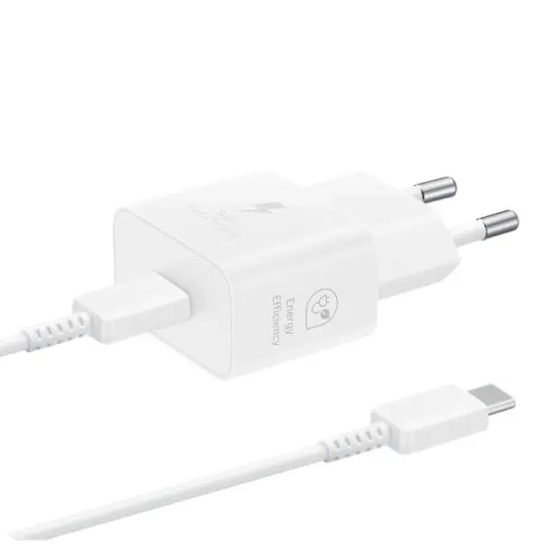 Carregador USB - C Fast Charging 25W c/ Cabo 1 metro (Branco) - SAMSUNG