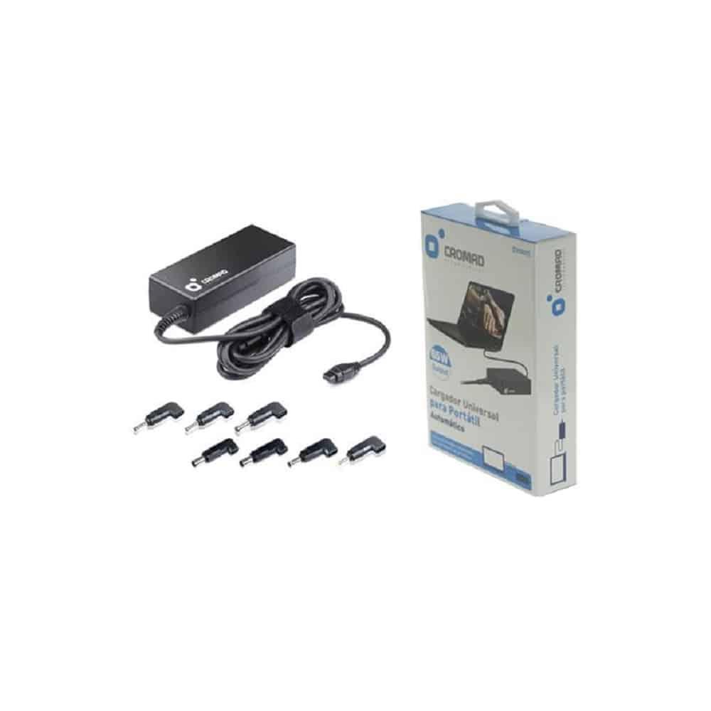 Carregador para Portátil Universal Cromad 65W 8 Conectores Diferentes — Recondicionado