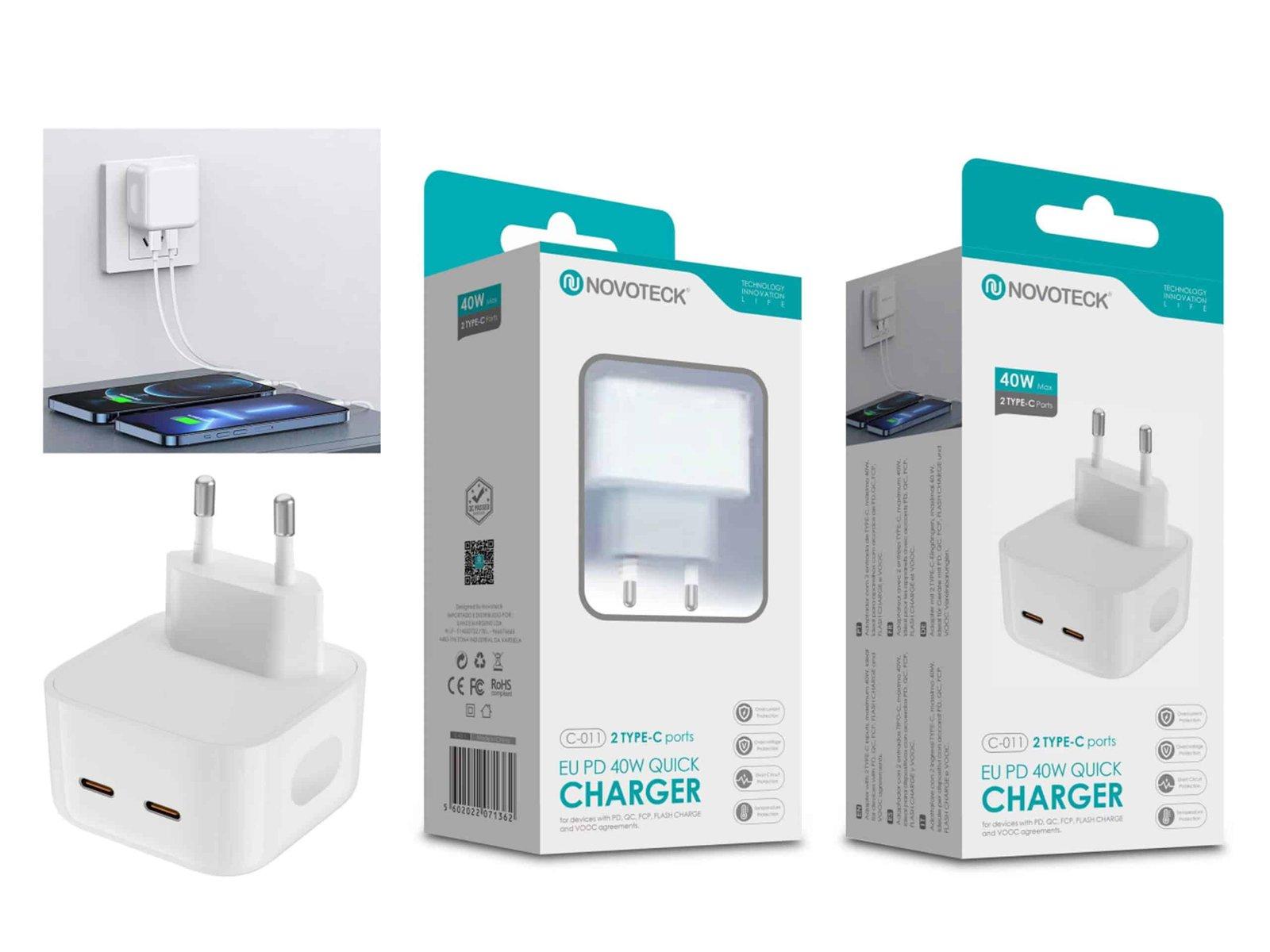 Carregador USB-C PD 40W (20W*2) C-011