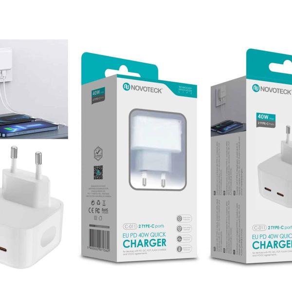 Carregador USB-C PD 40W (20W*2) C-011