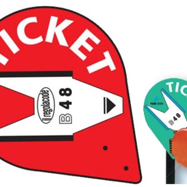 Placa PVC Indicador de TICKET p/ Expedidor Senhas