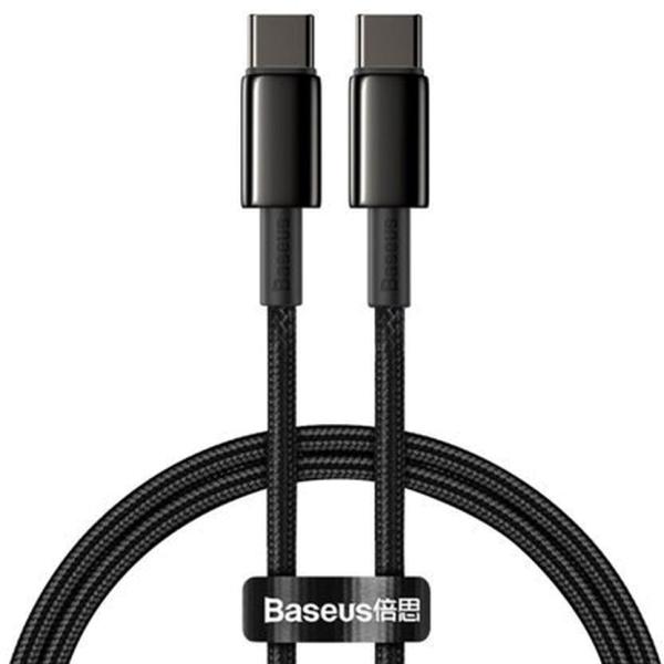 Cabo USB - C Macho - USB - C Macho Metálico Carga Ultra Rápida 100W (1 metro) - BASEUS