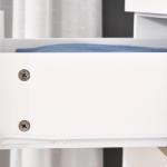 Armário Roupeiro de 2 Portas com Espelho 3 Gavetas Prateleiras Ajustáveis e Barra para Pendurar Incluida Roupeiro para Dormitório 80x50x180cm Branco