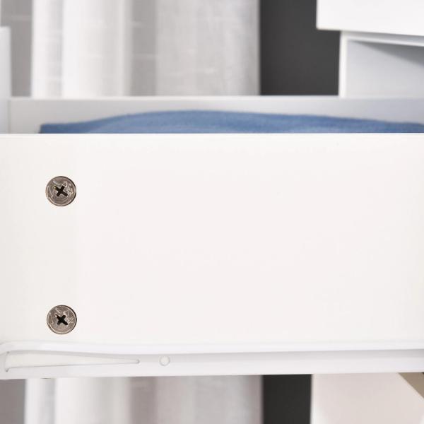Armário Roupeiro de 2 Portas com Espelho 3 Gavetas Prateleiras Ajustáveis e Barra para Pendurar Incluida Roupeiro para Dormitório 80x50x180cm Branco