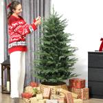 Árvore de Natal Artificial 150 cm com 1186 Ramos Densos Suporte Metálico Dobrável para Interior Verde