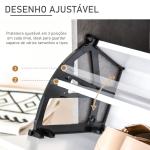 Sapateira Moderna com 2 Prateleiras Abatíveis para 8 Pares de Sapatos Sapateira Estreita 62,5x26x81 cm Cinza