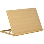 Cavalete de Mesa Dobrável em Madeira com Ângulo Ajustável 75,8x51 cm Formato A2 para Pintura e Esboços, Madeira Natural