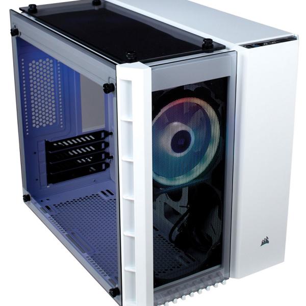 Caixa de PC Micro - ATX Crystal 280X RGB Tempered Glass (Branco) - CORSAIR