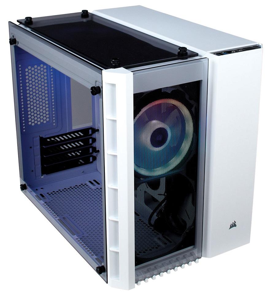Caixa de PC Micro - ATX Crystal 280X RGB Tempered Glass (Branco) - CORSAIR