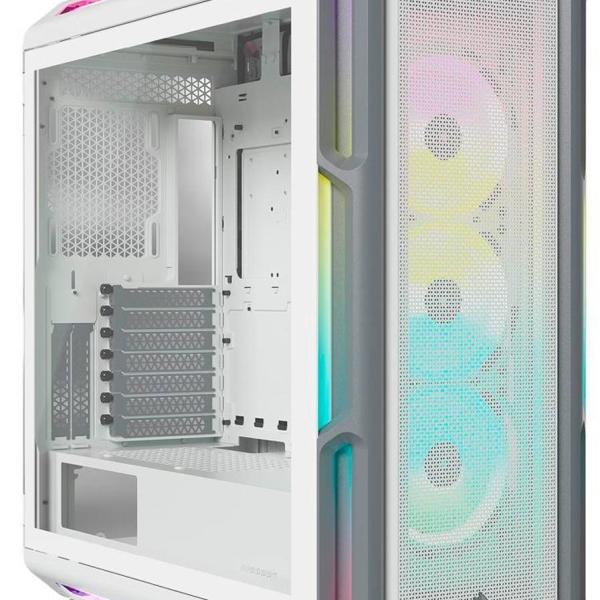 Caixa ATX iCUE 5000T RGB Tempered Glass (Branco) - CORSAIR