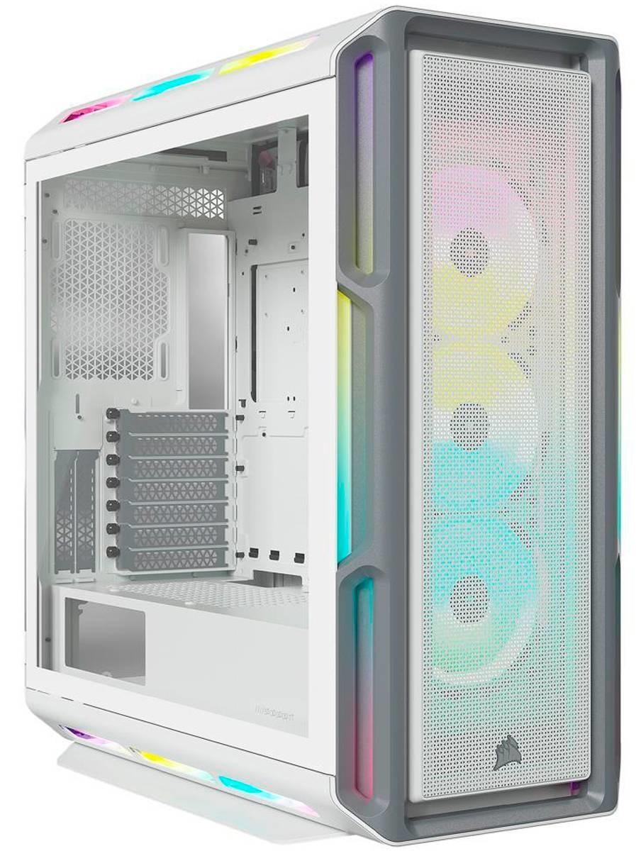 Caixa ATX Corsair 5000T iCUE RGB Branco Vidro Temperado