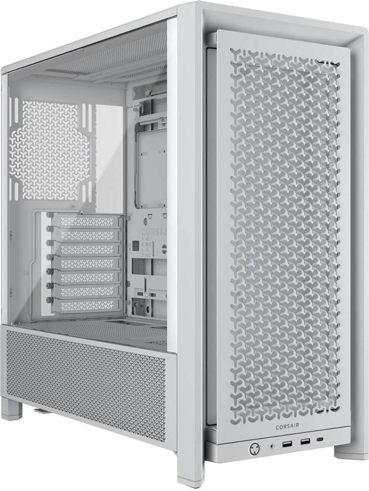 Caixa ATX Corsair Frame 4000D Performance Branco Vidro Temperado