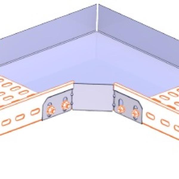 Curva Plana 90º p/ Caminho Cabos Sendzimir (200 x 60 mm)