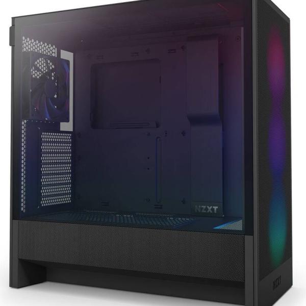 Caixa ATX H5 Flow RGB (2024) Vidro Temperado (Preto) - NZXT