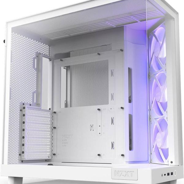 Caixa ATX H6 Flow RGB Vidro Temperado (Branco) - NZXT