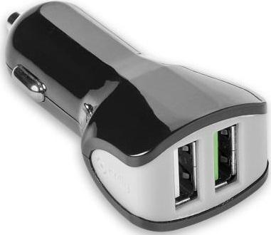 Carregador de Automóvel 2xUSB - A 17W (Preto) - CELLY