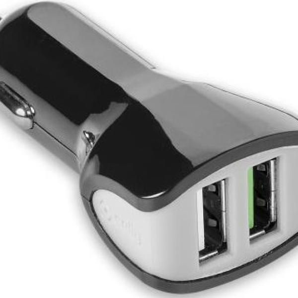 Carregador de Automóvel 2xUSB - A 17W (Preto) - CELLY