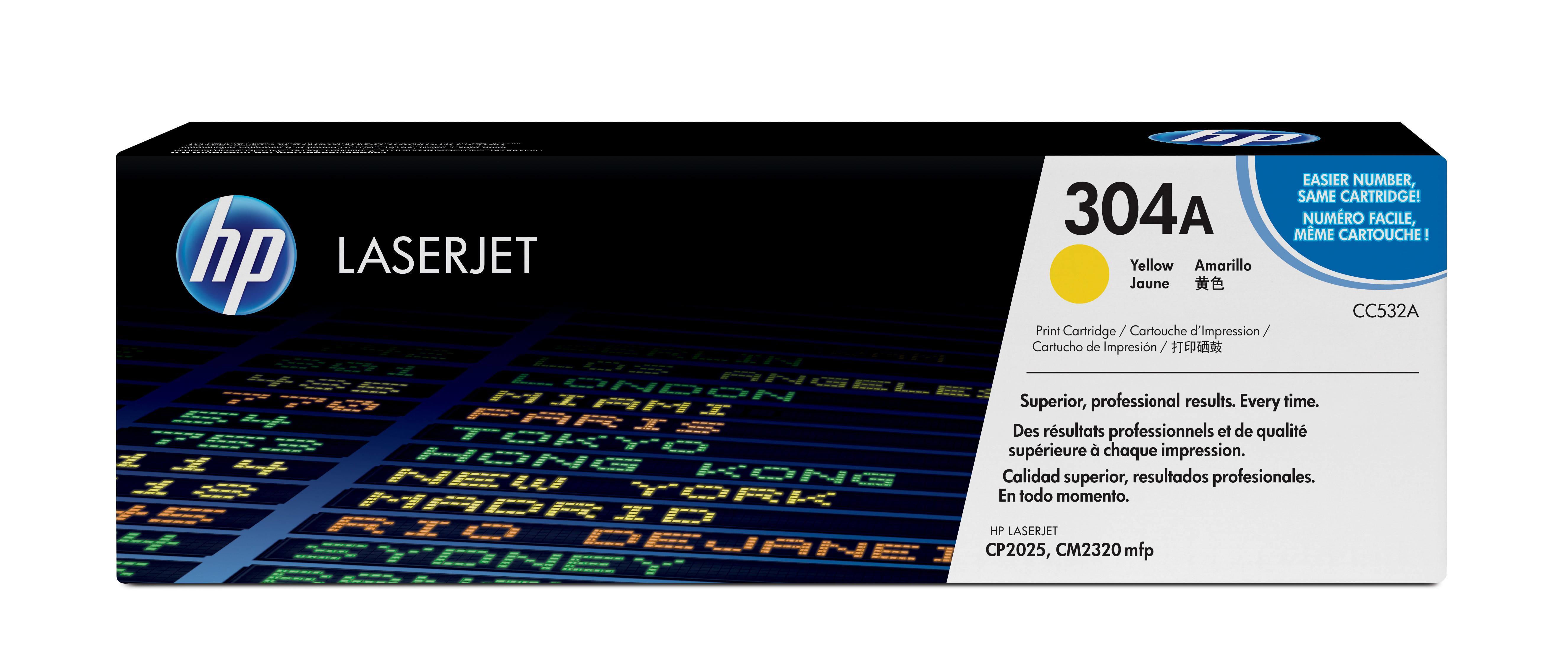 HP 304A Laser cartridge 2800páginas Amarelo