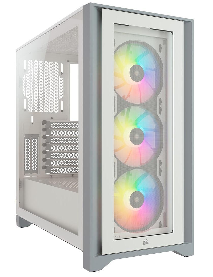 Caixa Extended - ATX iCUE 4000X RGB Tempered Glass (Branco) - CORSAIR