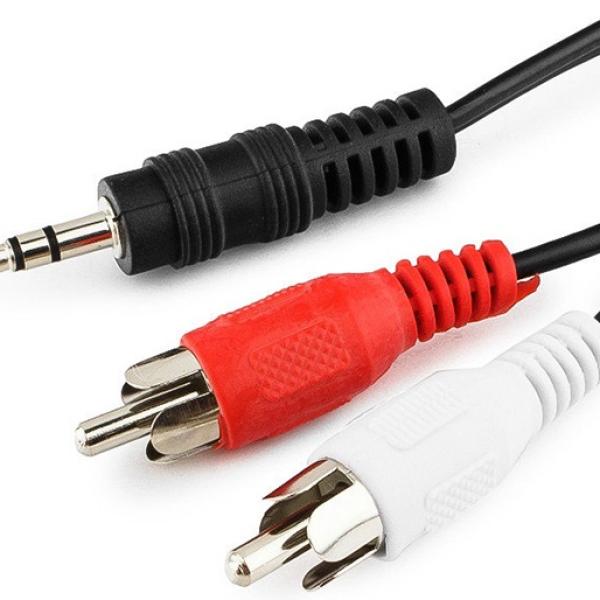 Cabo Jack 3,5mm Macho - 2x RCA Macho (5 mts) - GEMBIRD