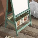 Cavalete para Crianças 3 em 1 Cavalete de Arte com Rolo de Papel Quadro e 2 Cestas de Armazenamento 54x46,5x93 cm Verde