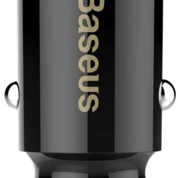 Carregador de Isqueiro Grain Car Charger 3.1A Dual USB - A (Preto) - BASEUS