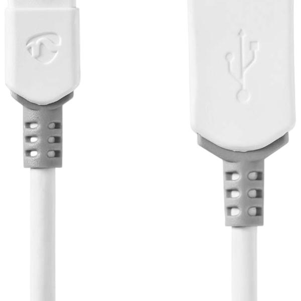 Cabo USB - A Macho - Cabo Lightning 8 - Pinos Macho Branco/Cinza (1 m) - NEDIS
