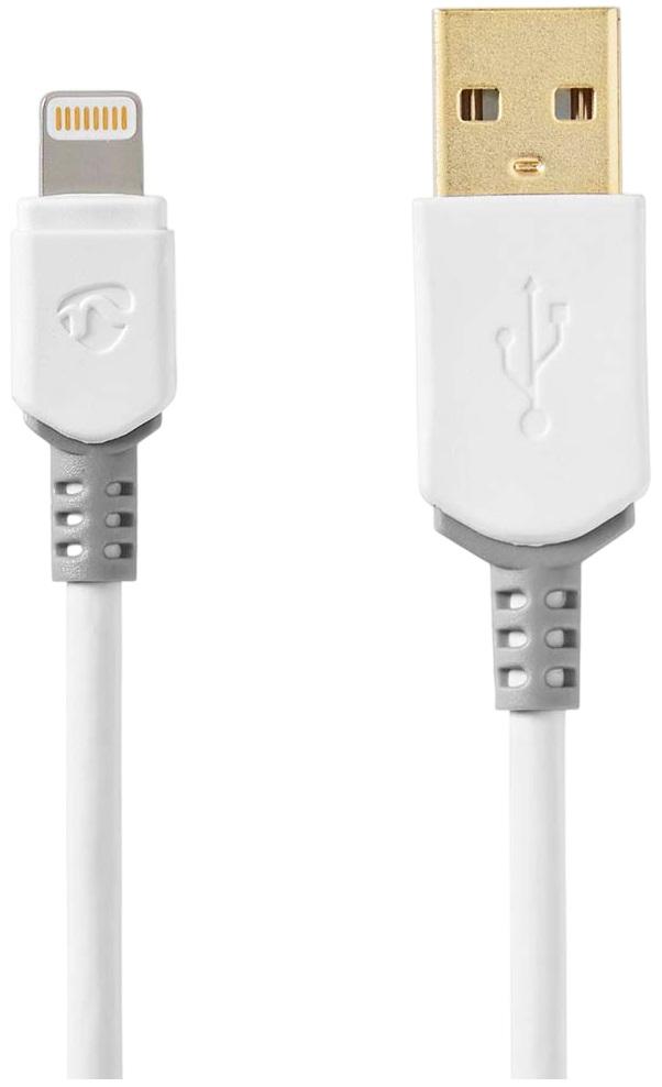 Cabo USB - A Macho - Cabo Lightning 8 - Pinos Macho Branco/Cinza (1 m) - NEDIS