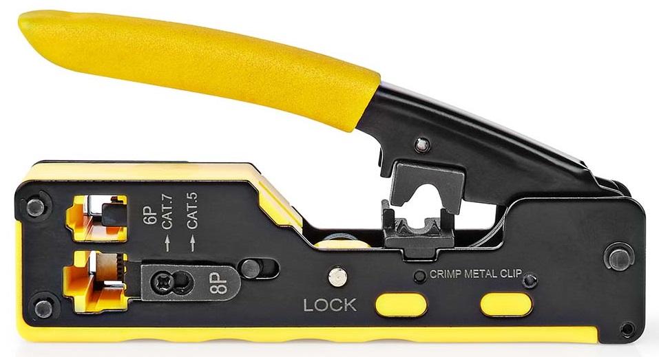 Alicate de Cravar Fichas RJ12 / RJ45 (CAT5/CAT5e/CAT6/CAT6a/CAT7)