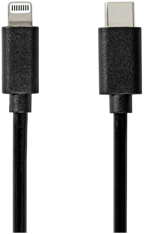 Cabo USB - C Macho - Lightning 8 - pin Macho Preto (1 m) - NEDIS