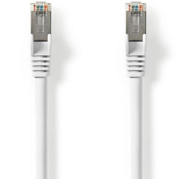 Cabo de Rede RJ45 CAT8.1 S/FTP Branco (50cm) - NEDIS