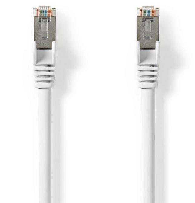 Cabo de Rede RJ45 CAT8.1 S/FTP Branco (50cm) - NEDIS