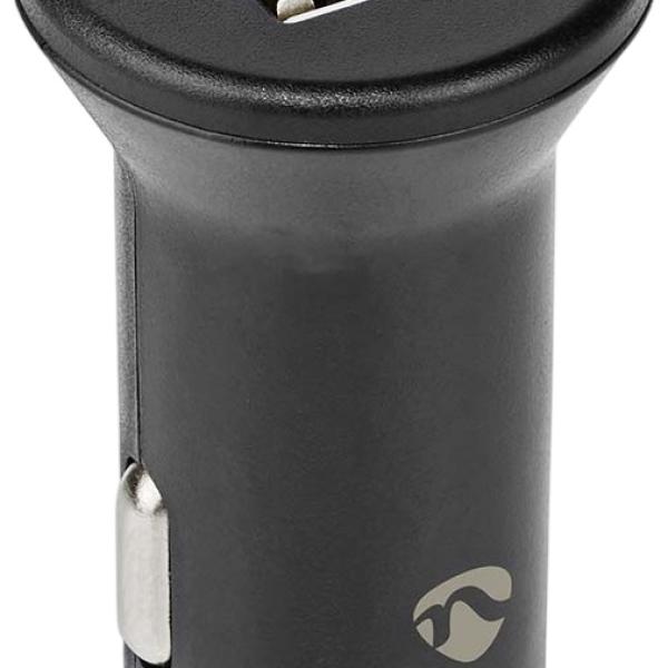 Carregador de Isqueiro Duplo USB 24W (Preto) - NEDIS